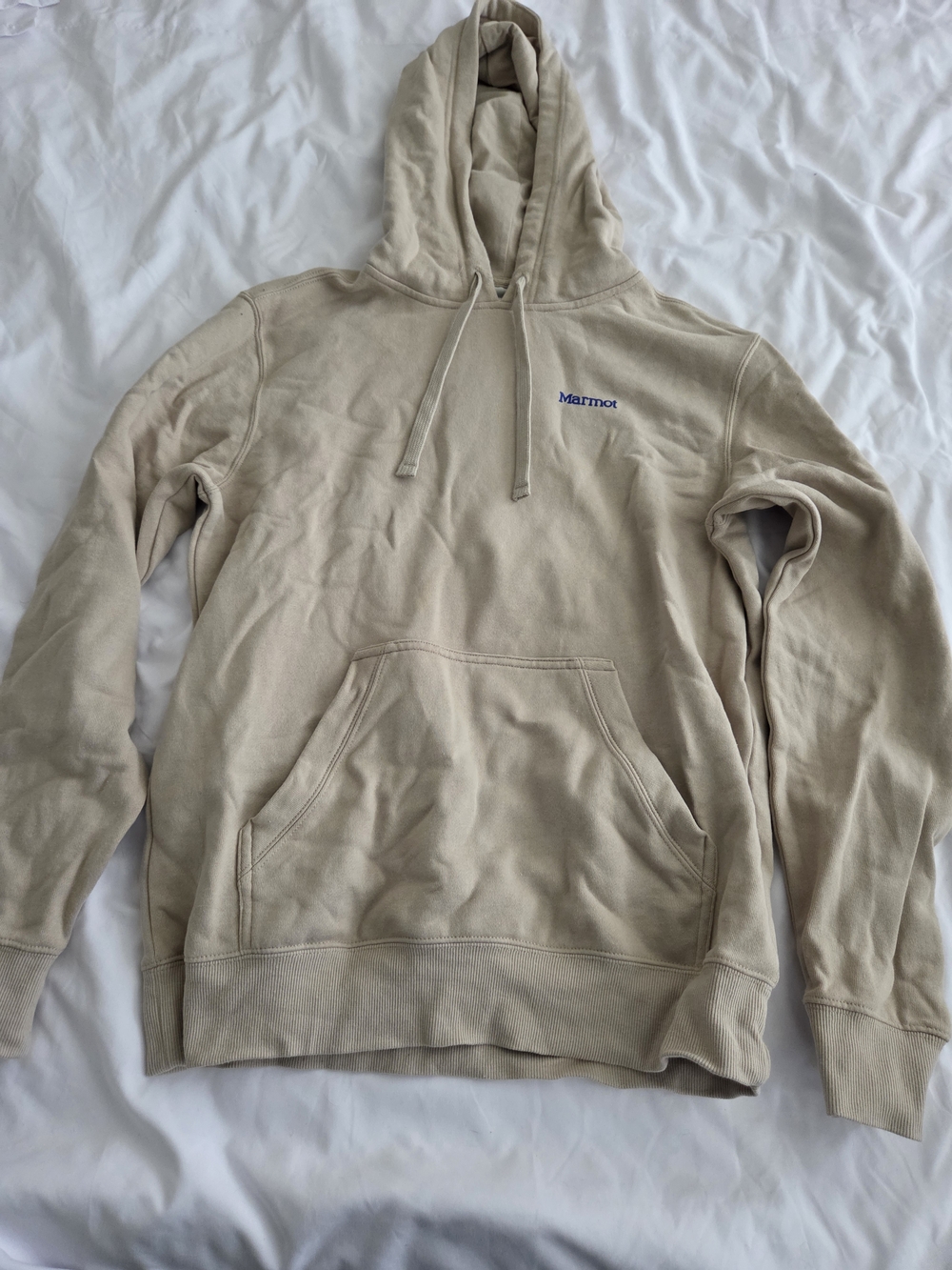 Marmot Sandstone Beige Pullover Hoodie Size Small